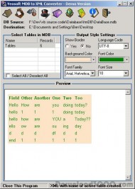 YeoSoft MDB to XML Converter screenshot